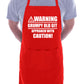 Warning Grumpy Git Birthday Funny BBQ Apron