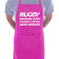 Funny Rugby Player Footballers Need Hero's Gift BBQ Apron