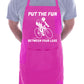 Fun Between Legs Cycling Biking Racing Funny BBQ Apron