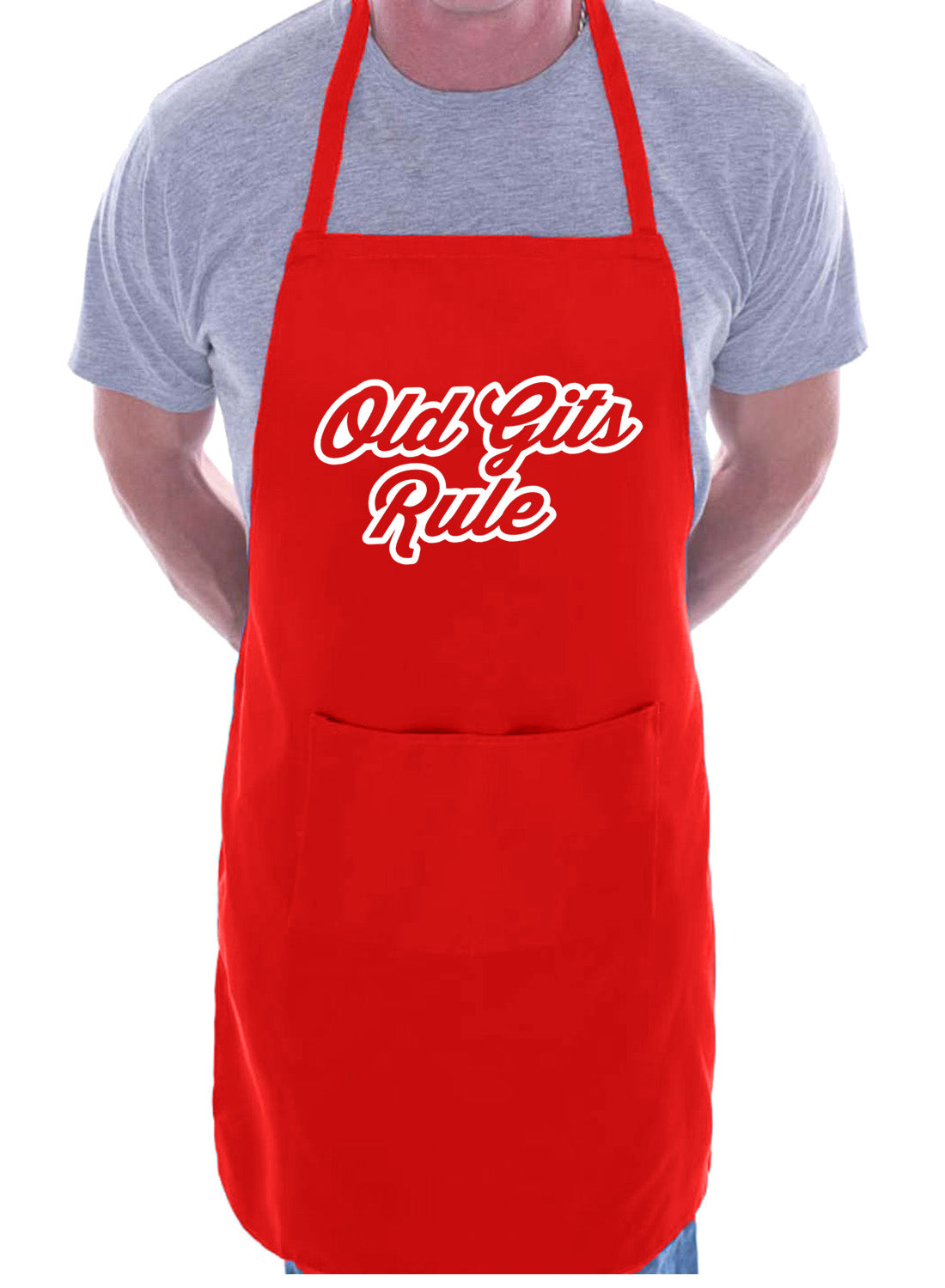 Old Gits Rule Funny Birthday Retirement Gift Novelty BBQ Cooking Apron