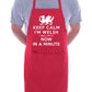 Keep Calm I'm Welsh Cymru Funny Birthday Gift BBQ Apron