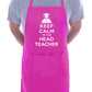 Keep Calm I'm The Head Teacher Funny Gift BBQ Apron