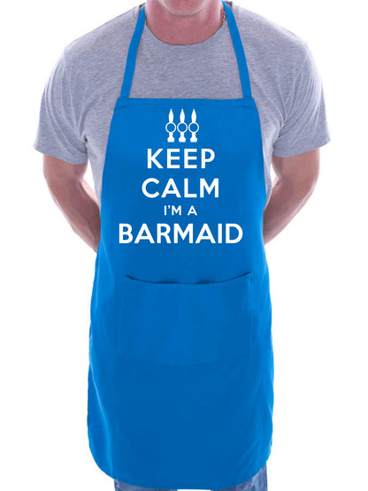 Keep Calm I'm A Barmaid Funny Gift Novelty Cooking BBQ Apron