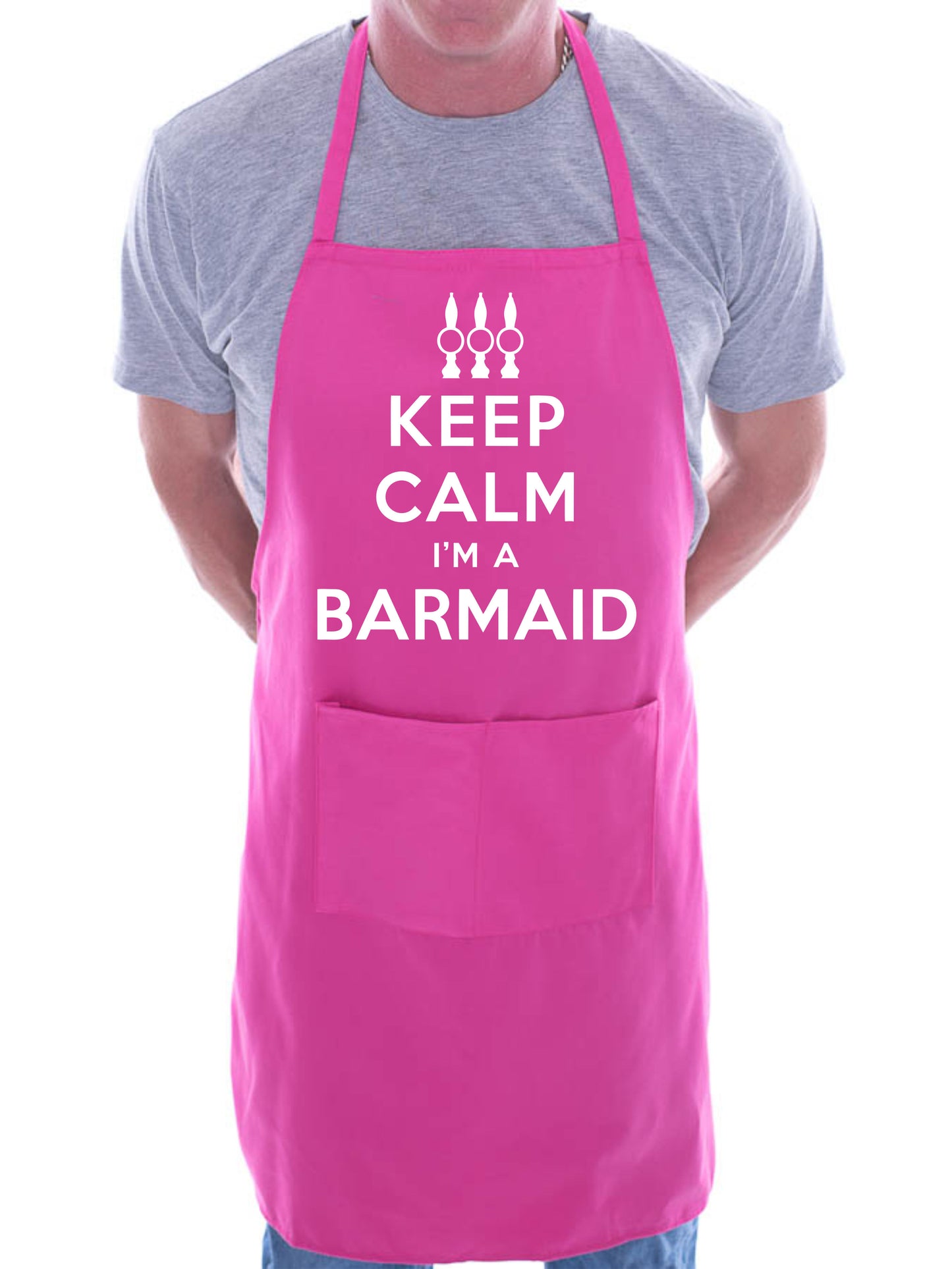 Keep Calm I'm A Barmaid Funny Gift Novelty Cooking BBQ Apron