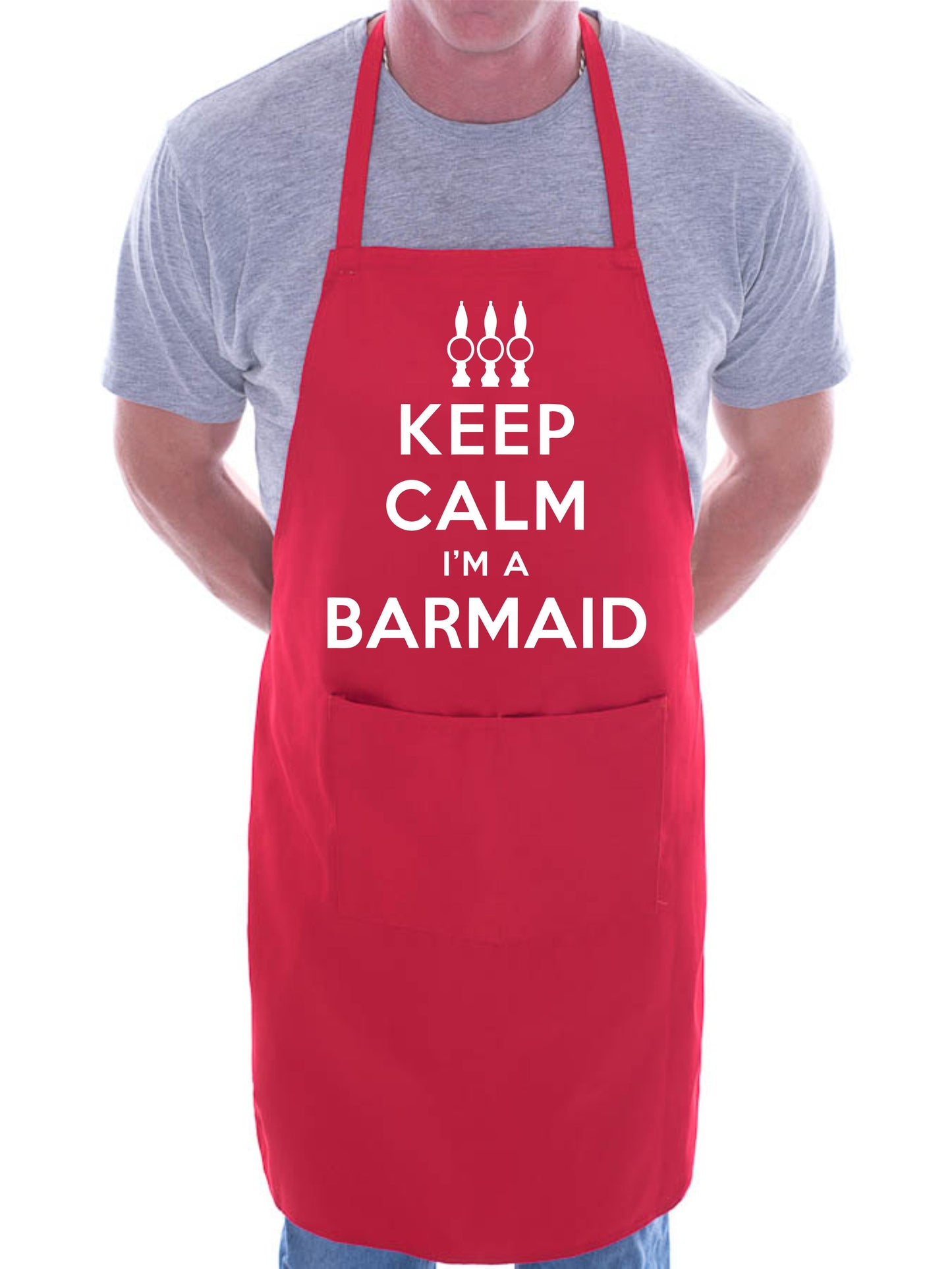Keep Calm I'm A Barmaid Funny Gift Novelty Cooking BBQ Apron