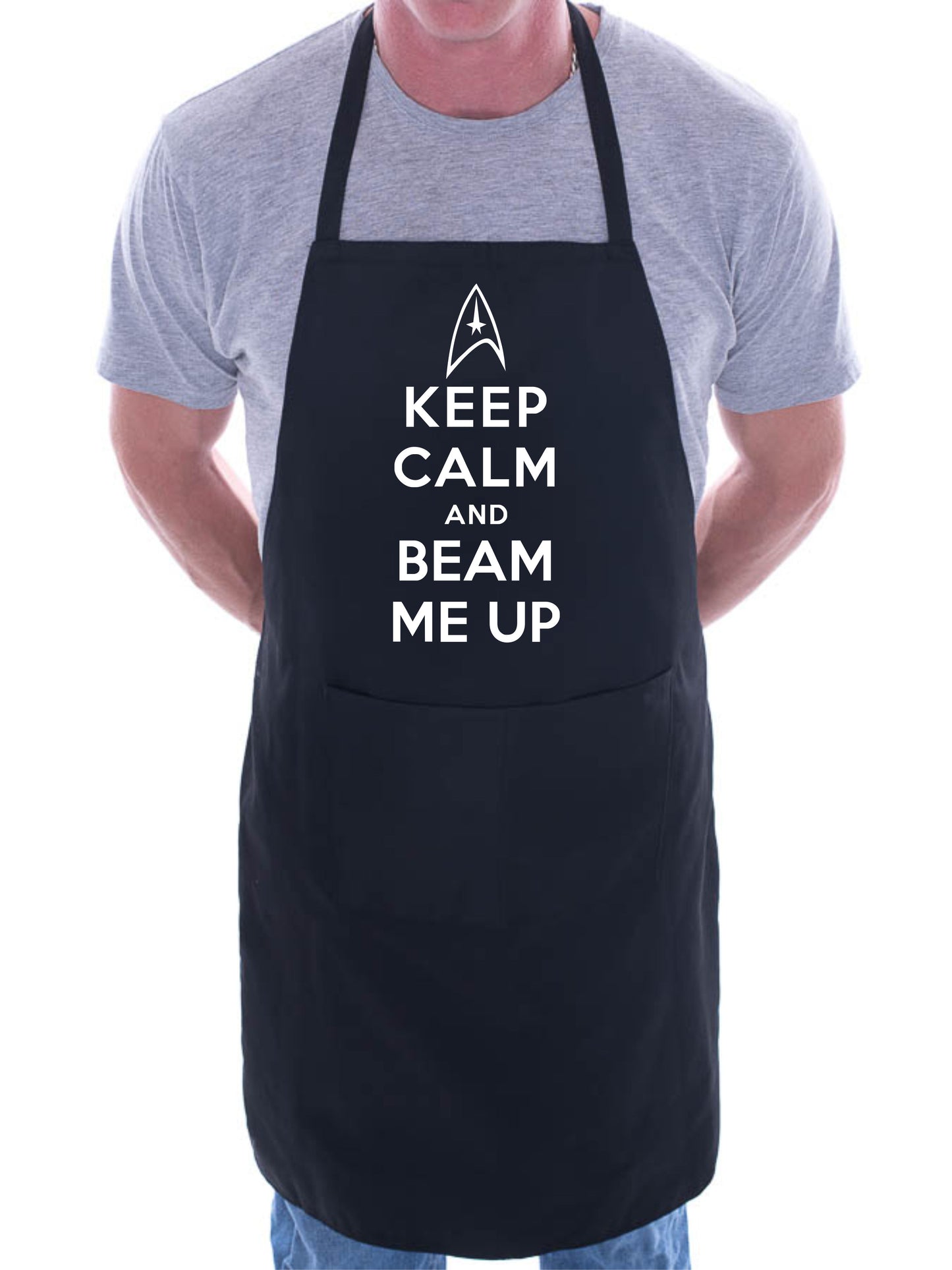 Keep Calm & Beam Me Up Scotty Funny Gift Novelty Cooking BBQ Apron