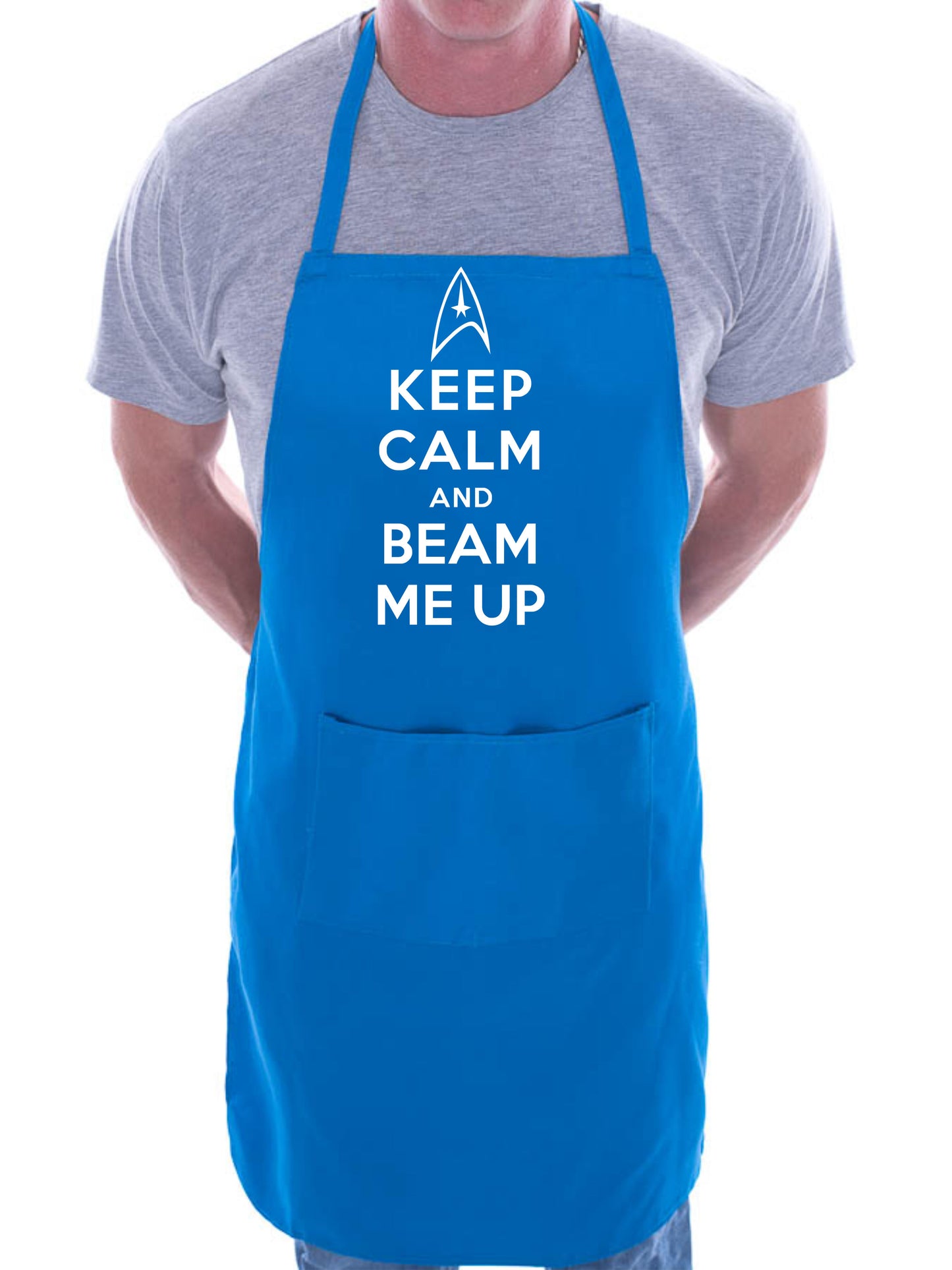 Keep Calm & Beam Me Up Scotty Funny Gift Novelty Cooking BBQ Apron