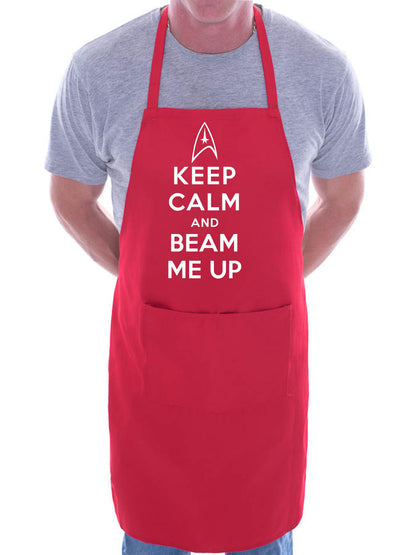 Keep Calm & Beam Me Up Scotty Funny Gift Novelty Cooking BBQ Apron