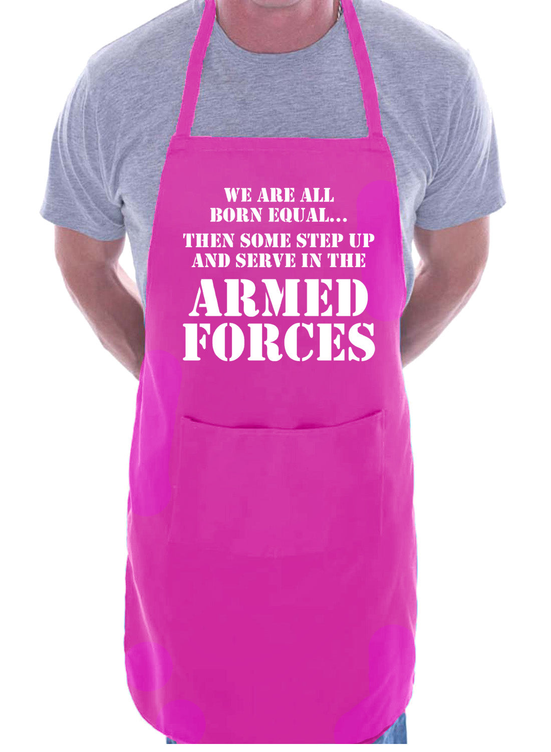 Armed Forces Serving In The Army Nay Raf Gift Novelty Cooking BBQ Apron