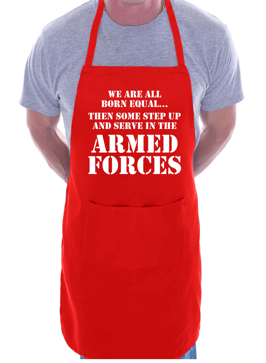 Armed Forces Serving In The Army Nay Raf Gift Novelty Cooking BBQ Apron