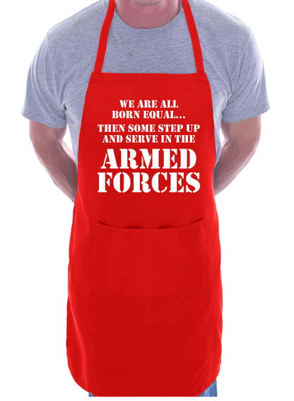Armed Forces Serving In The Army Nay Raf Gift Novelty Cooking BBQ Apron