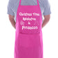 Christmas Time Mistletoe And Wine Funny Chef Cook BBQ Apron