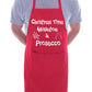 Christmas Time Mistletoe And Wine Funny Chef Cook BBQ Apron
