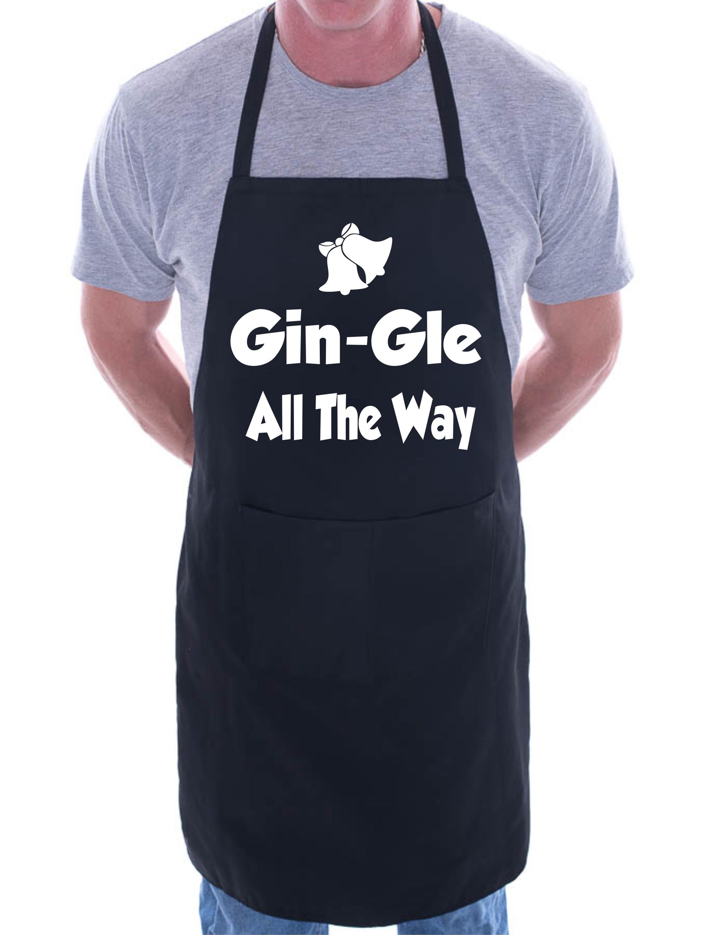Gin-gle Christmas Xmas Chef Cook Funny Slogan BBQ Novelty Cooking Apron