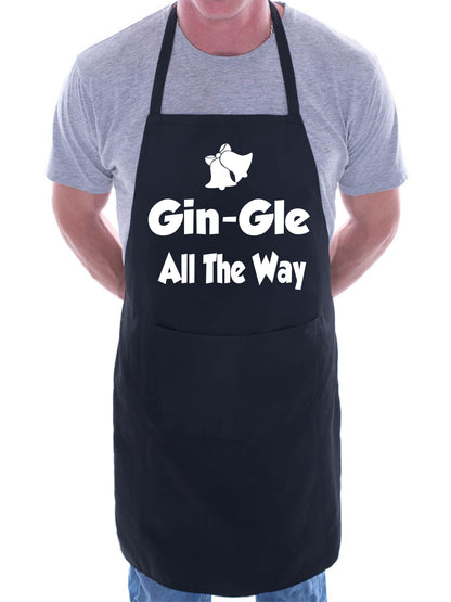 Gin-gle Christmas Xmas Chef Cook Funny Slogan BBQ Novelty Cooking Apron