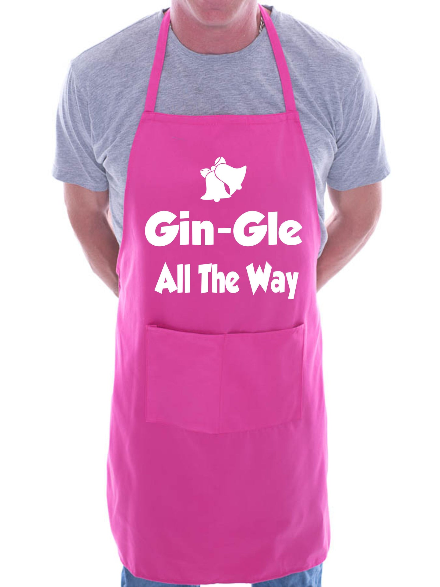 Gin-gle Christmas Xmas Chef Cook Funny Slogan BBQ Novelty Cooking Apron
