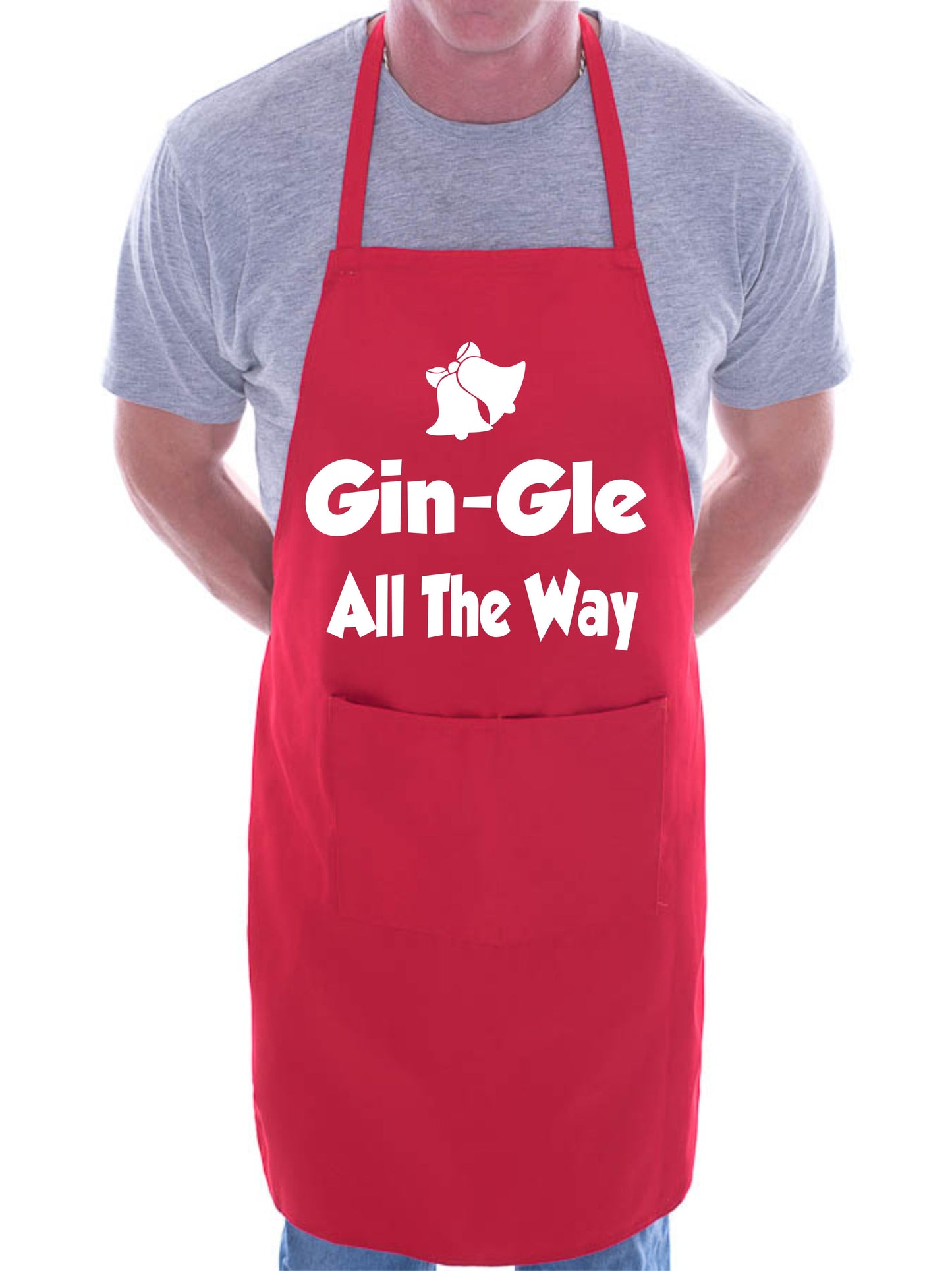 Gin-gle Christmas Xmas Chef Cook Funny Slogan BBQ Novelty Cooking Apron
