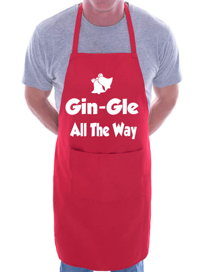 Gin-gle Christmas Xmas Chef Cook Funny Slogan BBQ Novelty Cooking Apron