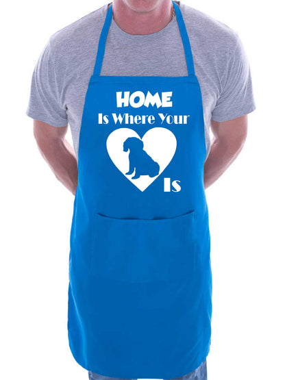 Home Is Where Your Cavapoo Is Funny Dog Lover Novelty Cooking BBQ Apron