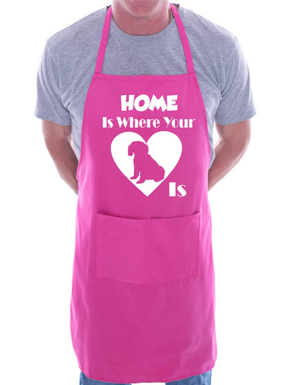 Home Is Where Your Cavapoo Is Funny Dog Lover Novelty Cooking BBQ Apron