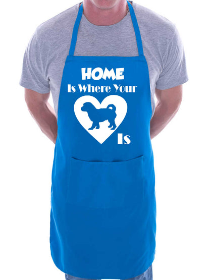 Home Is Where Your Cavachon Is Funny Dog Lover Gift Novelty Cooking BBQ Apron