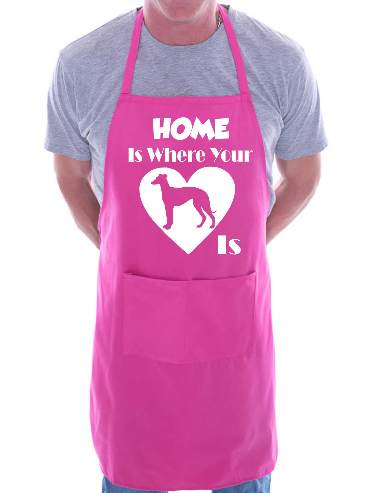 Home Is Where Your Greyhound Is Funny Dog Lover Gift Novelty Cooking BBQ Apron