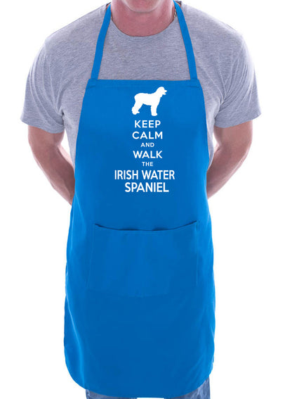 Keep Calm & Walk Irish Water Spaniel Dog Lover Gift Novelty Cooking BBQ Apron