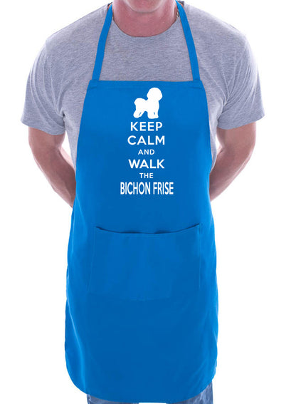 Keep Calm & Walk Bichon Frise Funny Dog Lover Gift BBQ Apron