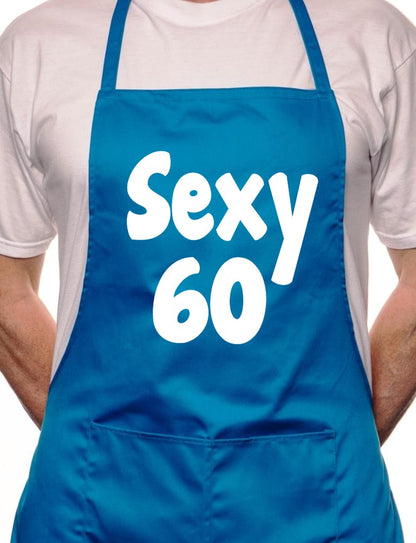 Adult 60th Birthday Sexy 60 BBQ Cooking Funny Novelty Apron