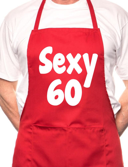 Adult 60th Birthday Sexy 60 BBQ Cooking Funny Novelty Apron