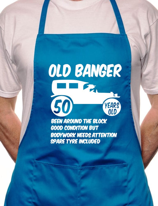 50th Birthday Old Banger BBQ Funny Apron