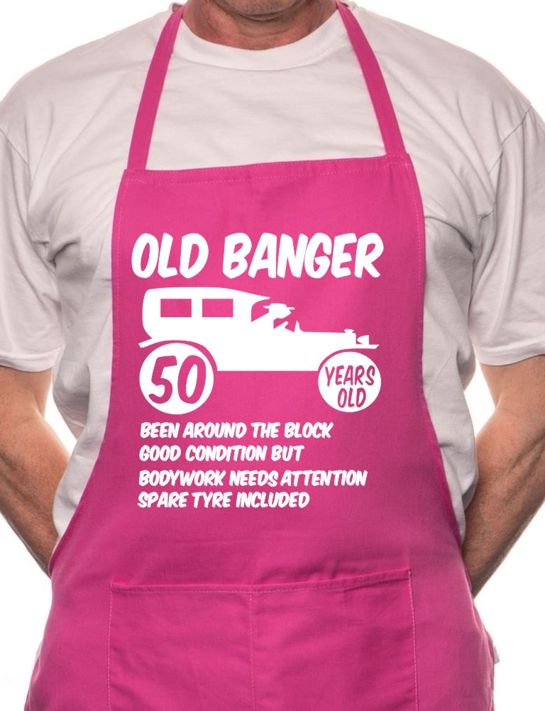 50th Birthday Old Banger BBQ Funny Apron