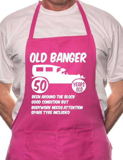 50th Birthday Old Banger BBQ Funny Apron