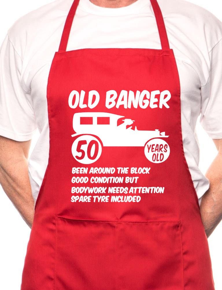 50th Birthday Old Banger BBQ Funny Apron