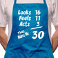 30th Birthday Looks Feels BBQ Funny Apron