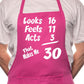 30th Birthday Looks Feels BBQ Funny Apron