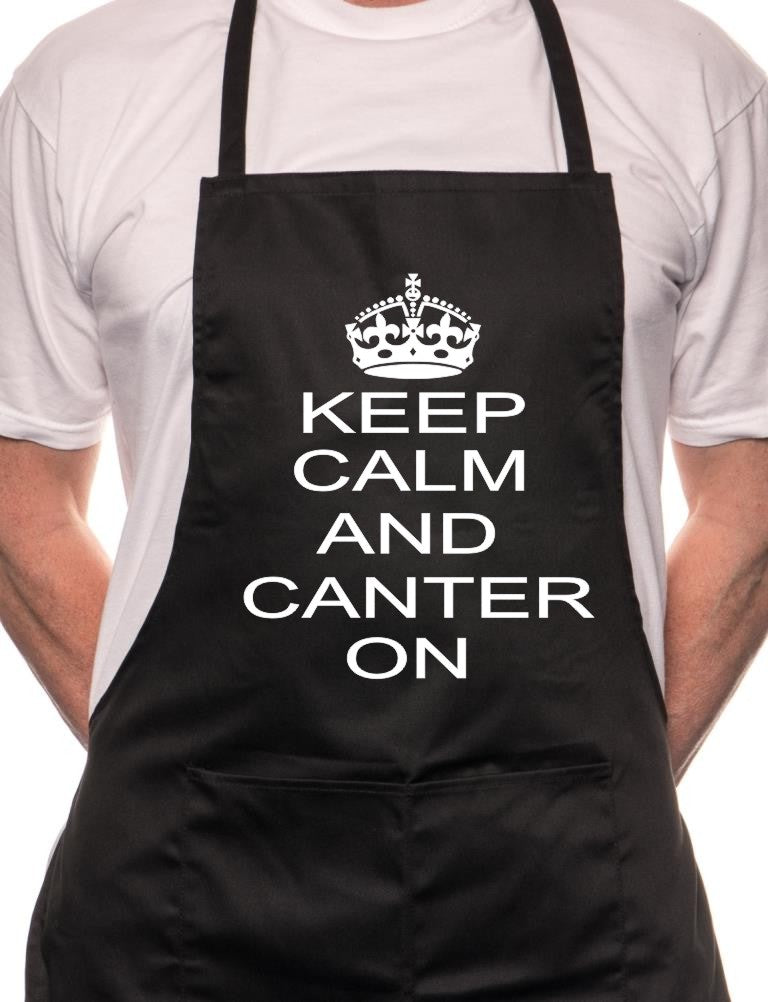 Keep Calm & Canter On Horse BBQ Funny Apron