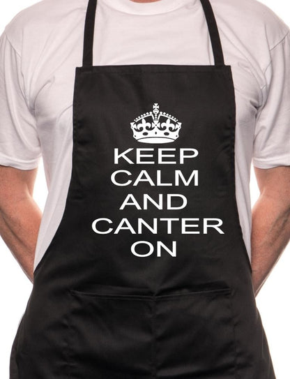 Keep Calm & Canter On Horse BBQ Funny Apron