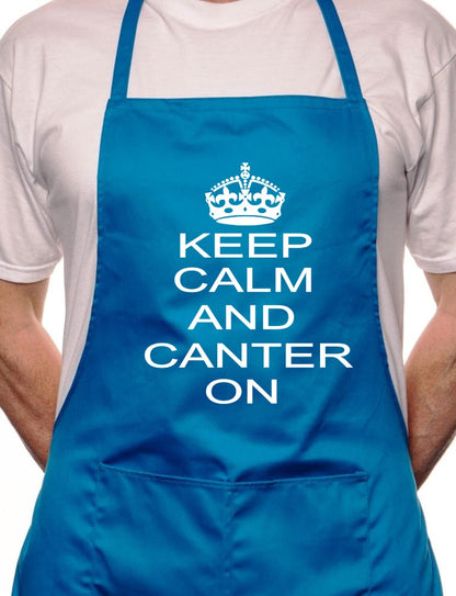 Keep Calm & Canter On Horse BBQ Funny Apron