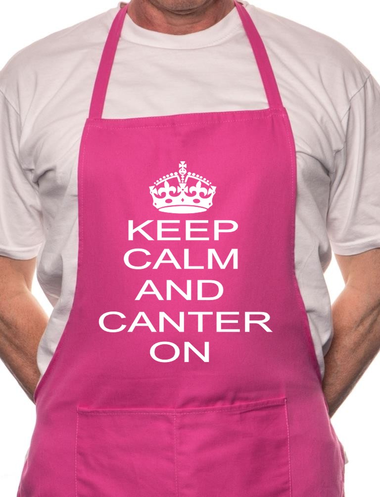 Keep Calm & Canter On Horse BBQ Funny Apron