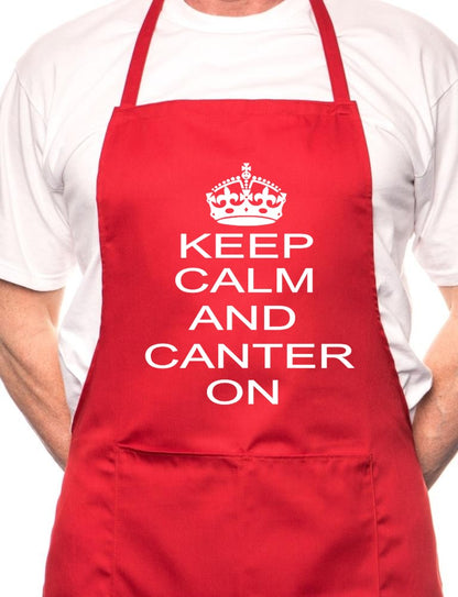 Keep Calm & Canter On Horse BBQ Funny Apron