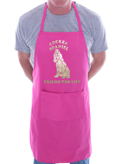 Adult Cocker Spaniel Dog Lover Gift BBQ Cooking Funny Novelty Apron