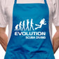 Scuba Diving Evolution BBQ Funny Apron