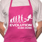 Scuba Diving Evolution BBQ Funny Apron