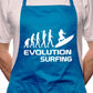 Adult Surfing Evolution Of Watersports BBQ Cooking Funny Novelty Apron