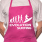 Adult Surfing Evolution Of Watersports BBQ Cooking Funny Novelty Apron