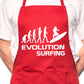 Adult Surfing Evolution Of Watersports BBQ Cooking Funny Novelty Apron