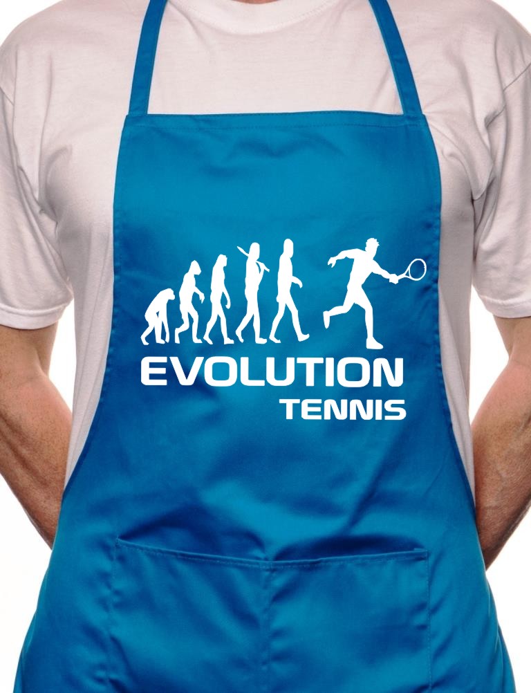 Tennis Evolution Of Sports BBQ Funny Apron