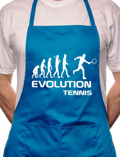 Tennis Evolution Of Sports BBQ Funny Apron