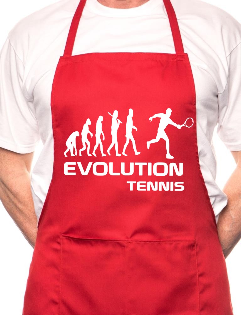 Tennis Evolution Of Sports BBQ Funny Apron